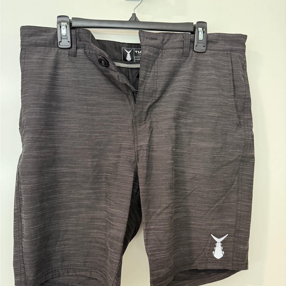 Charcoal Gray Men's Flat Front Shorts